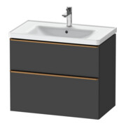 Duravit Meuble sous lavabo D-Neo 78,4x45,2 cm, b chêne/gris, 1 tiroir, 1 porte-1