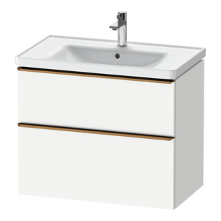 Duravit Meuble sous-lavabo D-Neo 78,4x45,2 cm, blanc/bois, 1 porte, 1 tiroir