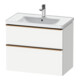 Duravit Meuble sous-lavabo D-Neo 78,4x45,2 cm, blanc/bois, 1 porte, 1 tiroir-1