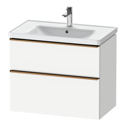 Duravit Meuble sous-lavabo D-Neo 78,4x45,2 cm, blanc/bois, 1 porte, 1 tiroir