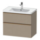 Duravit Meuble sous lavabo D-Neo 78,4x45,2 cm, blanc brillant, 1 porte, 1 tiroir-1