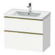 Duravit Meuble sous-lavabo D-Neo 78,4x45,2 cm, blanc brillant, 1 porte, 1 tiroir-1