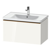 Duravit Meuble sous-lavabo D-Neo 78,4x45,2 cm, blanc brillant, 1 tiroir, suspendu