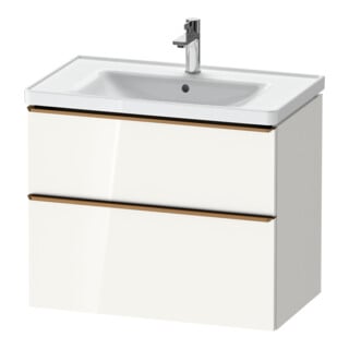 Duravit Meuble sous lavabo D-Neo 78,4x45,2 cm, blanc/gris, 1 porte, 1 tiroir