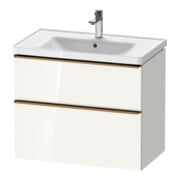 Duravit Meuble sous lavabo D-Neo 78,4x45,2 cm, blanc/gris, 1 porte, 1 tiroir