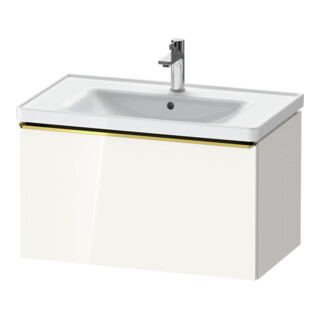 Duravit Meuble sous lavabo D-Neo 78,4x45,2 cm, blanc poli/haut brillant, 1 tiroir, suspendu