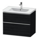 Duravit Meuble sous lavabo D-Neo 78,4x45,2 cm, ch/Ei s, 1 tiroir, 1 coulissant-1