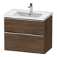Duravit Meuble sous lavabo D-Neo 78,4x45,2 cm, ch/nb d, 1 tiroir, 1 coulissant-1