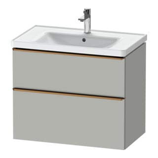 Duravit Meuble sous-lavabo D-Neo 78,4x45,2 cm, chêne brossé/gris, 1 porte, 1 tiroir