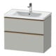 Duravit Meuble sous-lavabo D-Neo 78,4x45,2 cm, chêne brossé/gris, 1 porte, 1 tiroir-1