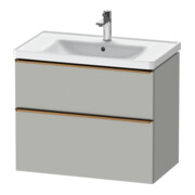 Duravit Meuble sous-lavabo D-Neo 78,4x45,2 cm, chêne brossé/gris, 1 porte, 1 tiroir