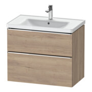 Duravit Meuble sous-lavabo D-Neo 78,4x45,2 cm, chêne/émeri, 1 porte, 1 tiroir-1