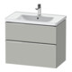 Duravit Meuble sous-lavabo D-Neo 78,4x45,2 cm, chr/Bet m, 1 porte, 1 tiroir-1