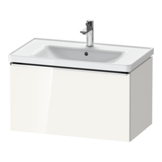 Duravit Meuble sous-lavabo D-Neo 78,4x45,2 cm, chr/blc laqué, 1 tiroir, suspendu
