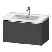 Duravit Meuble sous lavabo D-Neo 78,4x45,2 cm, chr/Grap ma, 1 tiroir, suspendu mural