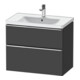 Duravit Meuble sous-lavabo D-Neo 78,4x45,2 cm, chr/gris m, 1 porte, 1 tiroir-1