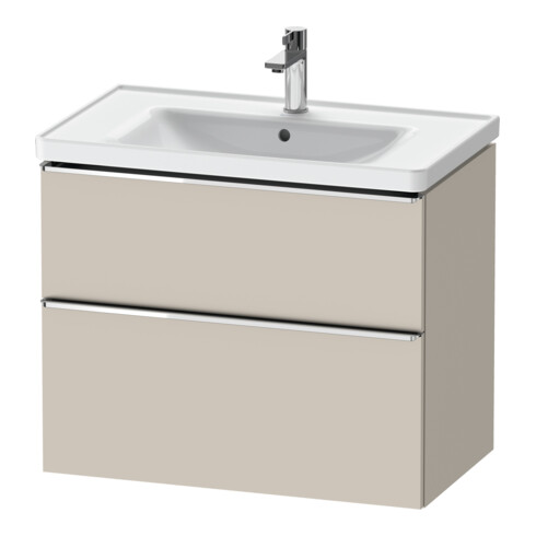 Duravit Meuble sous-lavabo D-Neo 78,4x45,2 cm, chromé/gris taupe, 1 porte, 1 tiroir