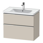 Duravit Meuble sous-lavabo D-Neo 78,4x45,2 cm, chromé/gris taupe, 1 porte, 1 tiroir-1
