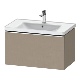 Duravit Meuble sous-lavabo D-Neo 78,4x45,2 cm, chrome/lin, 1 tiroir, suspendu