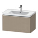 Duravit Meuble sous-lavabo D-Neo 78,4x45,2 cm, chrome/lin, 1 tiroir, suspendu-1