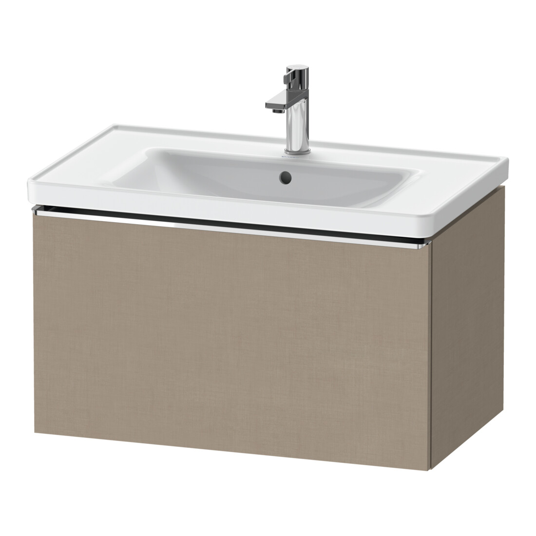 Duravit Meuble sous-lavabo D-Neo 78,4x45,2 cm, chrome/lin, 1 tiroir, suspendu