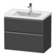 Duravit Meuble sous-lavabo D-Neo 78,4x45,2 cm, ES blanc/gris, 1 porte, 1 tiroir-1