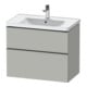 Duravit Meuble sous lavabo D-Neo 78,4x45,2 cm, ES chêne gris/mat, 1 tiroir, 1 porte-1