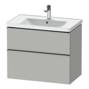 Duravit Meuble sous lavabo D-Neo 78,4x45,2 cm, ES chêne gris/mat, 1 tiroir, 1 porte