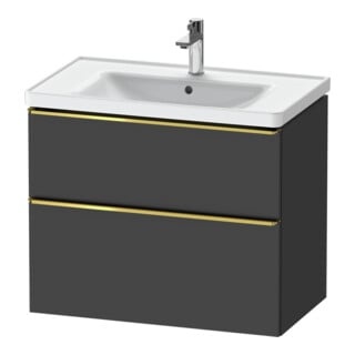 Duravit Meuble sous-lavabo D-Neo 78,4x45,2 cm, gris mat, 1 porte, 1 tiroir
