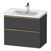 Duravit Meuble sous-lavabo D-Neo 78,4x45,2 cm, gris mat, 1 porte, 1 tiroir-1