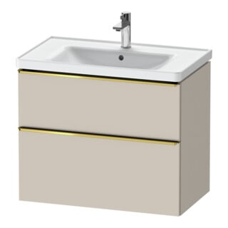 Duravit Meuble sous-lavabo D-Neo 78,4x45,2 cm, gris perle/Taupe, 1 tiroir, 1 porte