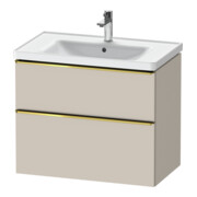 Duravit Meuble sous-lavabo D-Neo 78,4x45,2 cm, gris perle/Taupe, 1 tiroir, 1 porte-1