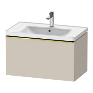Duravit Meuble sous-lavabo D-Neo 78,4x45,2 cm, gris polaire/Taupe, 1 tiroir, suspendu