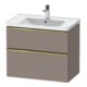 Duravit Meuble sous lavabo D-Neo 78,4x45,2 cm, gris poli/Bas m, 1 tiroir, 1 abattant-1