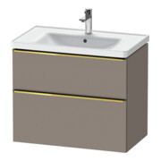 Duravit Meuble sous lavabo D-Neo 78,4x45,2 cm, gris poli/Bas m, 1 tiroir, 1 abattant