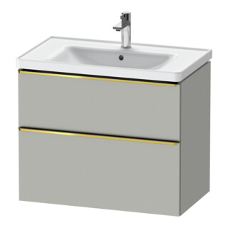Duravit Meuble sous-lavabo D-Neo 78,4x45,2 cm, gris poli/gris mat, 1 porte, 1 tiroir