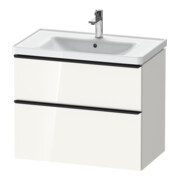 Duravit Meuble sous-lavabo D-Neo 78,4x45,2 cm, noir/blanc, 1 tiroir, 1 coulissant