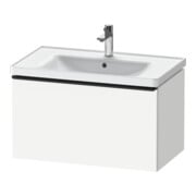 Duravit Meuble sous lavabo D-Neo 78,4x45,2 cm, noir/blanc mat, 1 tiroir, suspendu