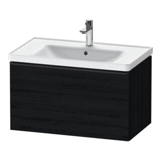 Duravit Meuble sous-lavabo D-Neo 78,4x45,2 cm, noir/blanc œuf, 1 tiroir, suspendu