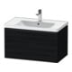 Duravit Meuble sous-lavabo D-Neo 78,4x45,2 cm, noir/blanc œuf, 1 tiroir, suspendu-1