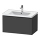 Duravit Meuble sous-lavabo D-Neo 78,4x45,2 cm, noir/Grap ma, 1 tiroir, suspendu-1