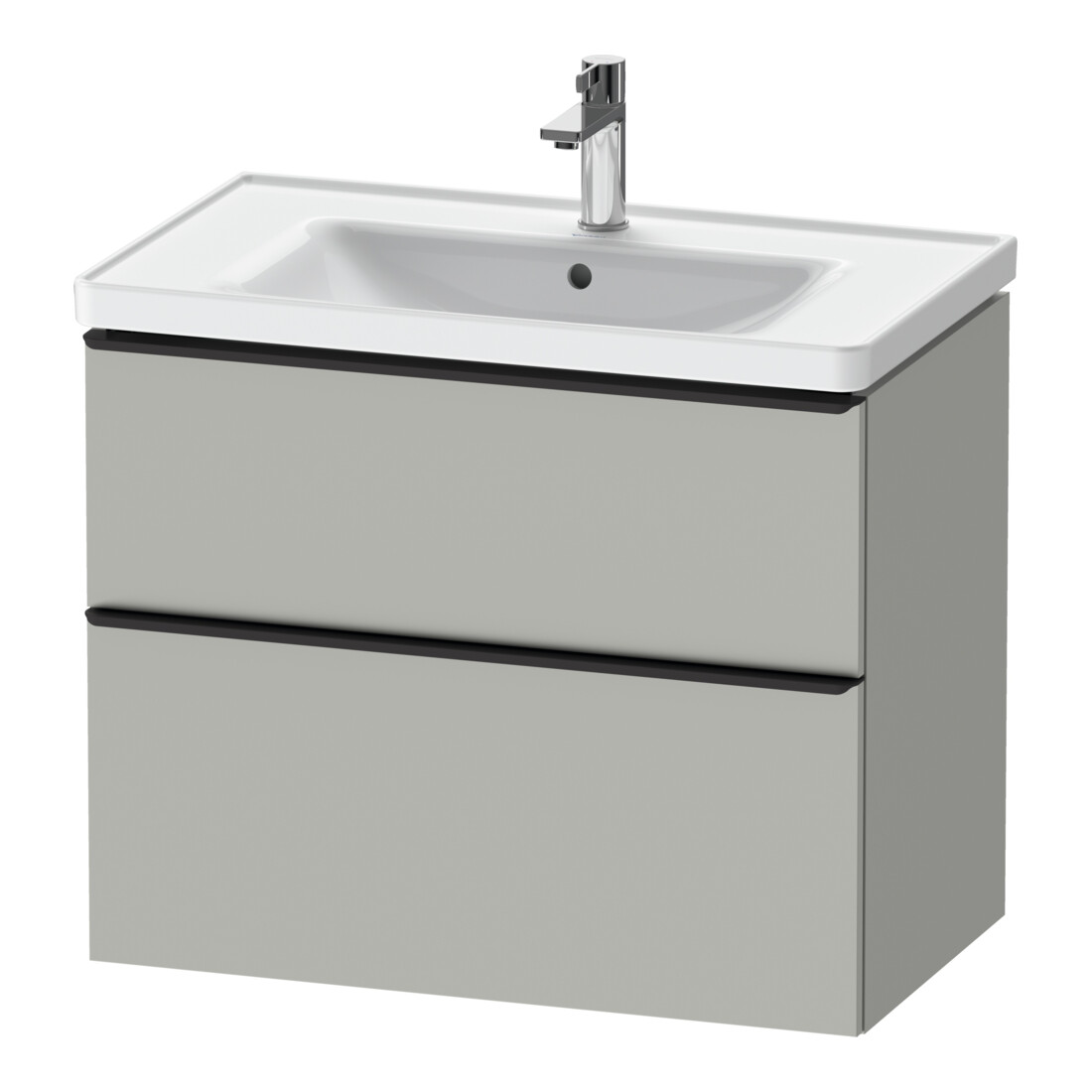 Duravit Meuble sous lavabo D-Neo 78,4x45,2 cm, noir/gris m, 1 tiroir, 1 coulissant