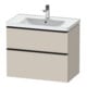 Duravit Meuble sous lavabo D-Neo 78,4x45,2 cm, noir/gris taupe, 1 porte, 1 tiroir-1