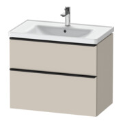 Duravit Meuble sous lavabo D-Neo 78,4x45,2 cm, noir/gris taupe, 1 porte, 1 tiroir