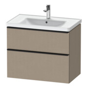 Duravit Meuble sous-lavabo D-Neo 78,4x45,2 cm, noir/lin, 1 porte, 1 tiroir