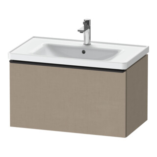 Duravit Meuble sous lavabo D-Neo 78,4x45,2 cm, noir/lin, 1 tiroir, suspendu