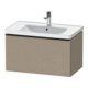 Duravit Meuble sous lavabo D-Neo 78,4x45,2 cm, noir/lin, 1 tiroir, suspendu-1