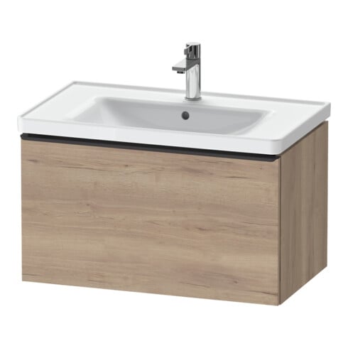 Duravit Meuble sous-lavabo D-Neo 78,4x45,2 cm, noir/mat, 1 tiroir, suspendu