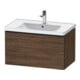 Duravit Meuble sous lavabo D-Neo 78,4x45,2 cm, noir/noisette, 1 tiroir, suspendu-1
