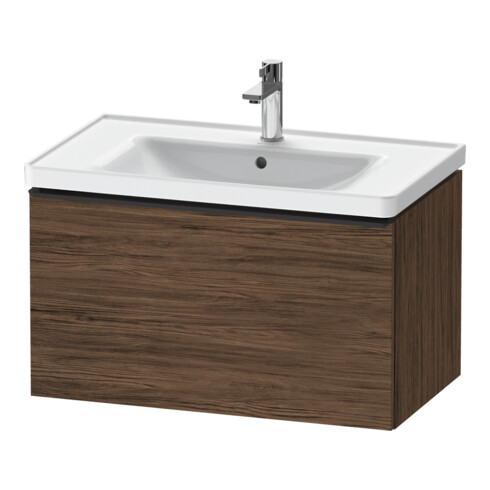 Duravit Meuble sous lavabo D-Neo 78,4x45,2 cm, noir/noisette, 1 tiroir, suspendu